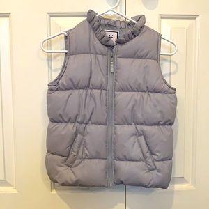 Girls Gray Puffer Vest